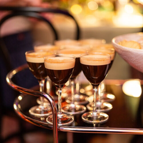 tray of espresso martinis