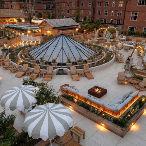 Outside spa facilities from a wedding venue