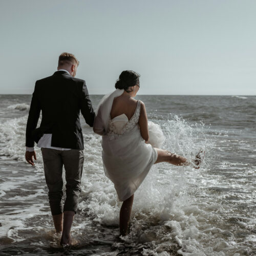 Married couple in the sea