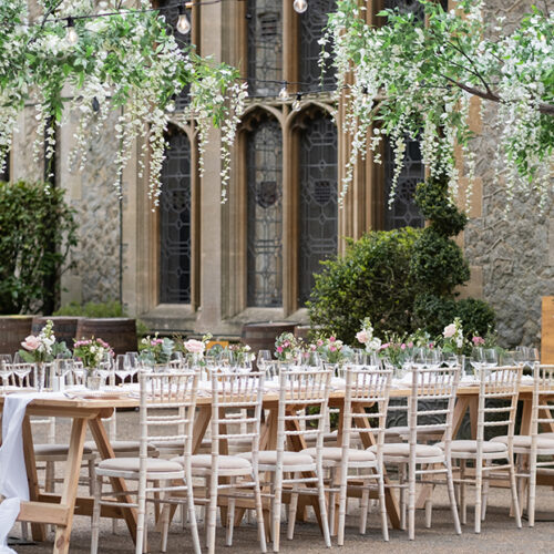 outdoor wedding dining event space