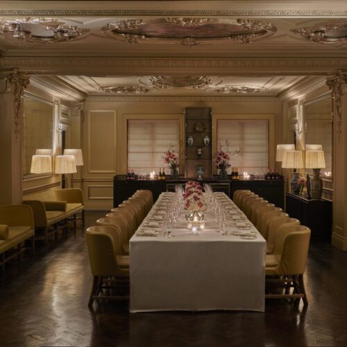 Inside wedding dining space