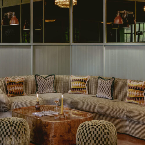 seating area in the bar area of a wedding hotel